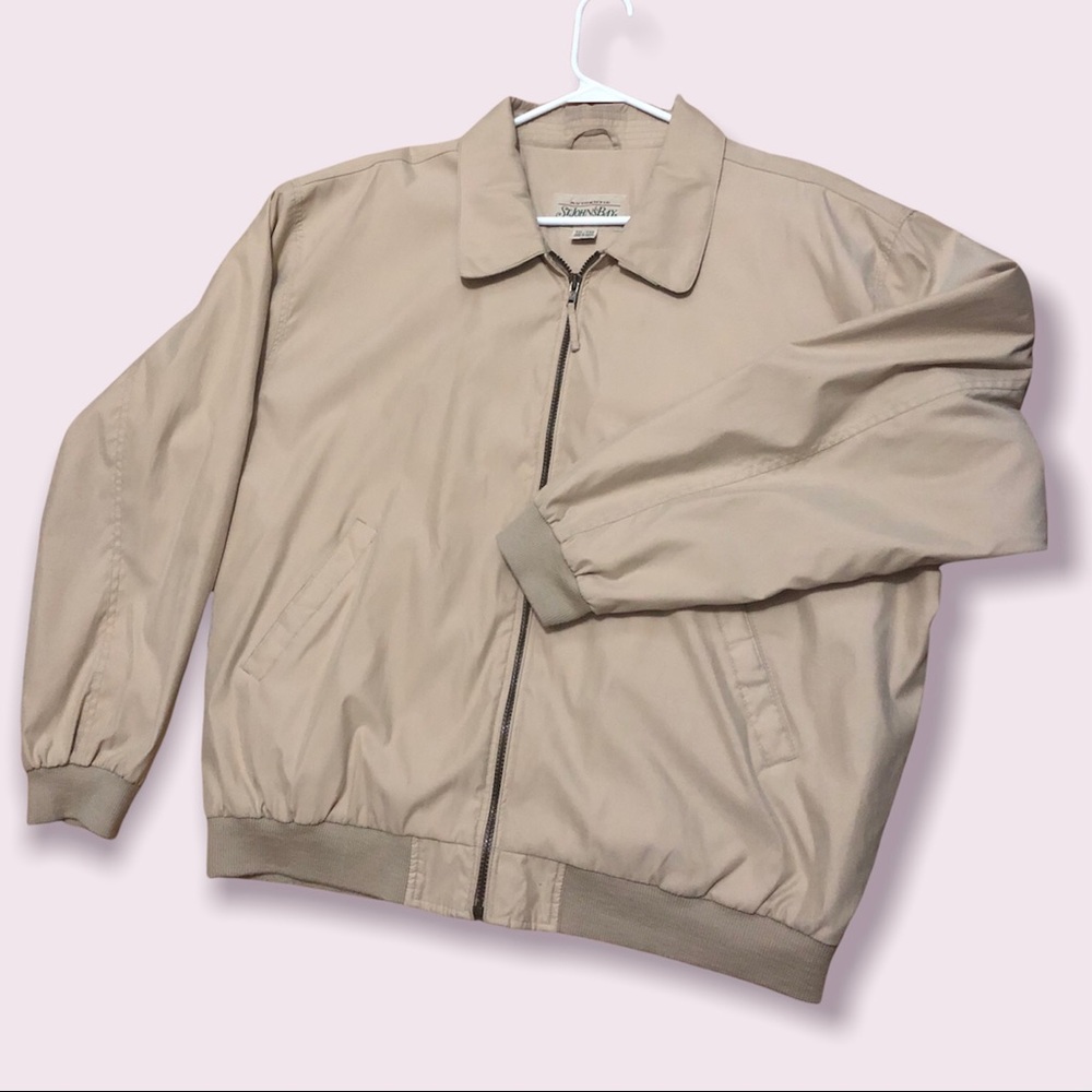 - St John’s Bay Beige Men’s Jacket full zipper Sz XXL